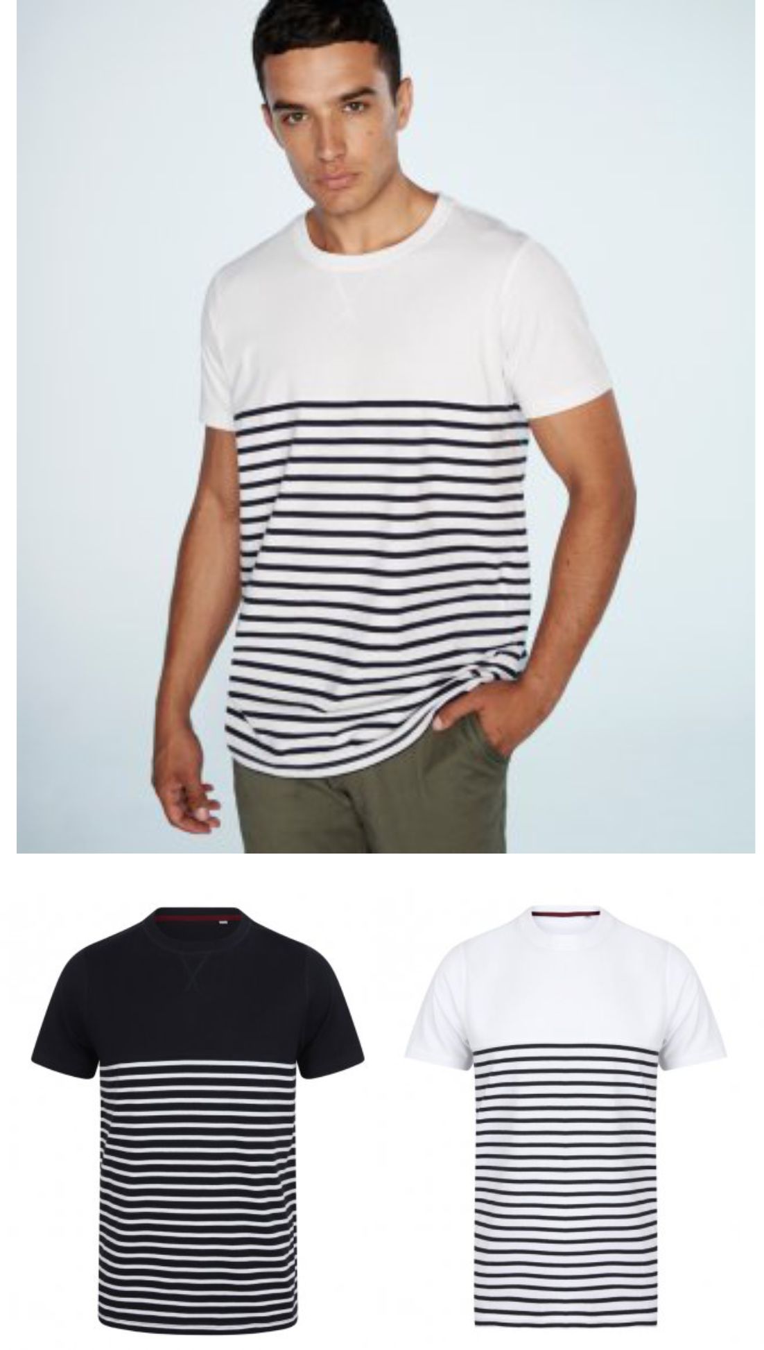 Front Row FR135 Breton Striped T-Shirt - Click Image to Close